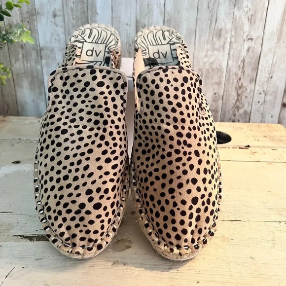 Dolce Vita Animal Print Espadrille Slip On Mules 10 - Picture 1 of 5